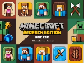 minecraft: bedrock edition (2011) game icons banners